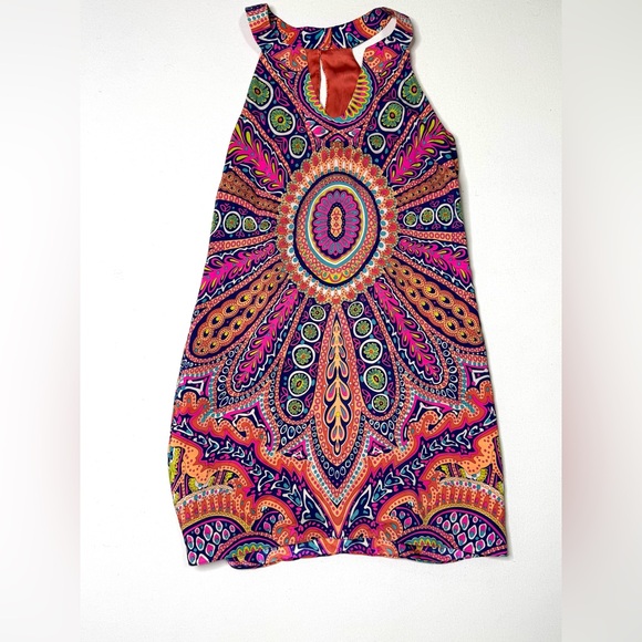Alice & Trixie Multicolor Psychedelic Print Shift Dress Size Small